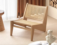 L7121 Salon Chambre à coucher Loisirs Dossier simple Chaise en rotin