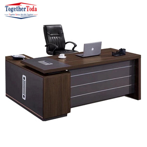 Muebles de Oficina Modernos de Lujo, Escritorio Ejecutivo en Forma de L para Gerentes y Directores, Mesa de Oficina de Madera - Product Image 1