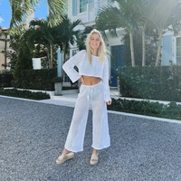 KY Net grande taille deux pièces plage haut court et pantalon femme vêtements Sexy pantalon Sexy vêtements pour femmes