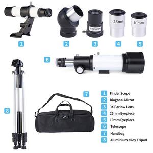 Télescope astronomique pour débutant 70400-B Ouverture de 70mm Longueur focale de <span class=keywords><strong>400mm</strong></span> FMC Réfracteur d'observation de la lune en plein air haute performance - Product Image 2