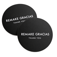 Autocollants ronds personnalisés de remerciement noirs, étiquettes autocollantes avec logo pour emballage de boîtes cadeaux