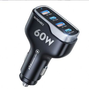 ที่ชาร์จในรถยนต์โลหะ 3.1A USB+PD อลูมิเนียมอัลลอยด์ ที่ชาร์จโทรศัพท์ในรถยนต์ ขายส่ง - Product Image 1
