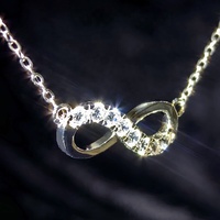Minimaliste 925 Argent GRA Cadeau Femme Infinity Symbole Lemniscate Collier Pass Diamond Tester D Couleur Moissanite