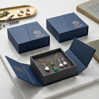 Boîtes d'emballage pour bijoux artisanales avec logo personnalisé, écologiques, luxueuses, petites boîtes cadeaux en papier pour bijoux