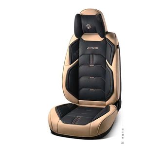 Housses de siège auto en cuir 5D style sport, matériau PU, ajustement universel, coussin antidérapant, accessoires de voiture imperméables - Product Image 1