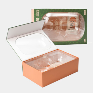 Изготовленный на заказ логотип Детская Игрушка Магнитная Подарочная бумажная коробка перерабатываемая жесткая коробка с прозрачным ПВХ окном - Product Image 1