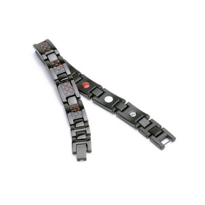 Pulsera Magnética de Aleación de Zinc de Color Sólido, Imitación de Fibra de Carbono, Patrón Geométrico, Joyería Unisex, Regalo - Product Image 4