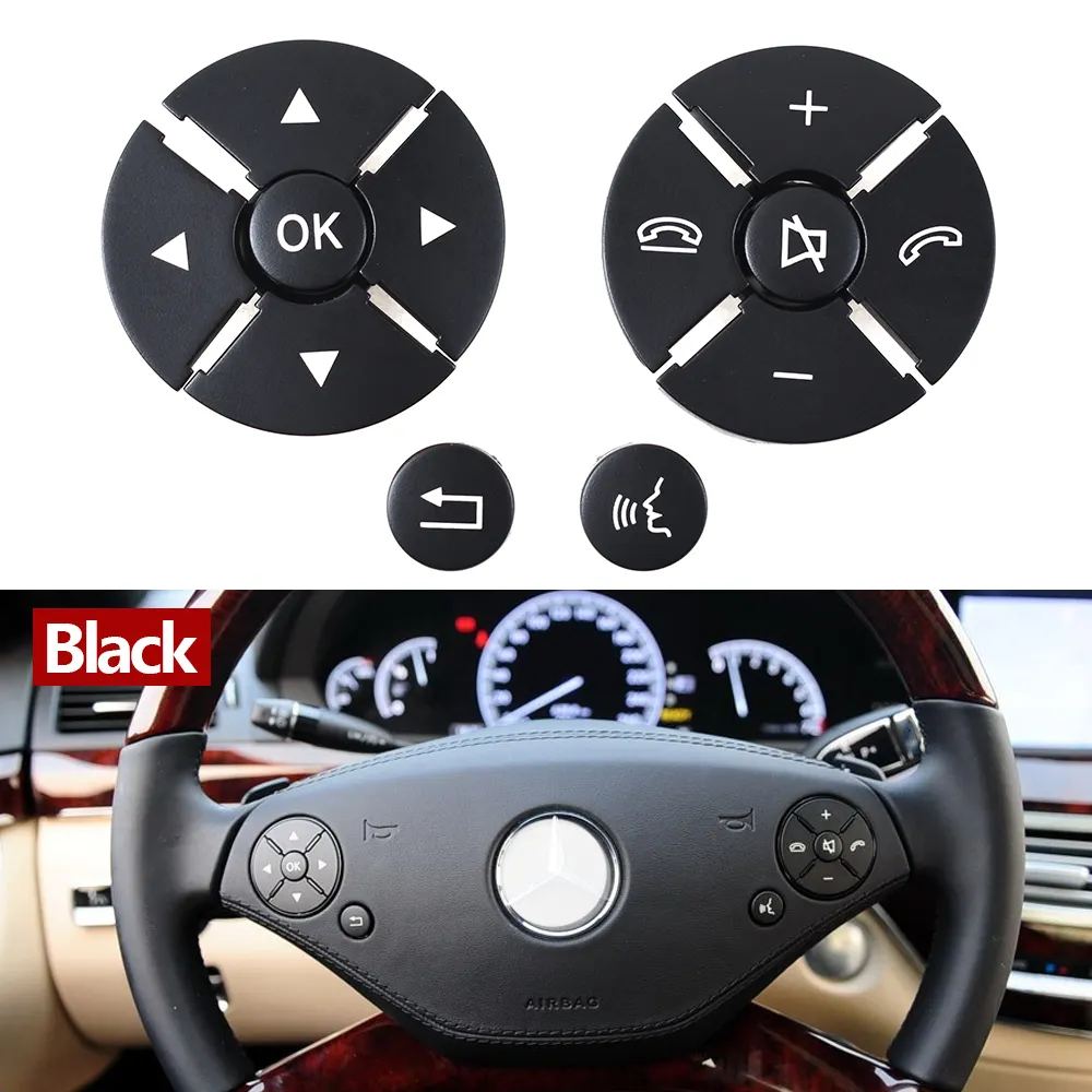 Car Multi function Steering Wheel Push Button Phone Control Keys For Mercedes Benz S CL Class W221 W216 S300 320 2218215751