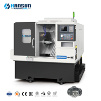 Tour CNC horizontal à outils mobiles HS-5Y OEM, 6 pouces, lit incliné, broche simple, 4 axes, usinage des métaux