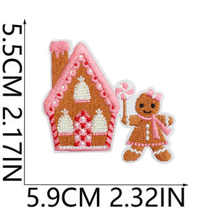 איכות גבוהה חג המולד יפה נושא ברזל על רקום בד xmas לקישוט מתנה - Product Image 6