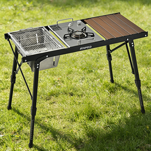 Lightweight Aluminum <strong>Table</strong> with Height Adjustment Compact <strong>Foldable</strong> Design for <strong>Small</strong> Space Easy Carry - Product Image 1