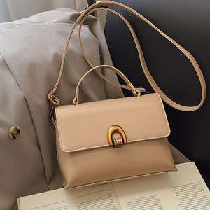 Sac à main carré à bandoulière unique pour femme en PU tendance rétro - Product Image 2