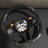 Volant en fibre de carbone véritable M Performance LCI LED G20/G22/G28/G30/G80/F87/F90 M3/M4 chauffant et vibrant, avec fonction M-Return, Plug & Play