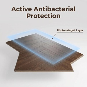 Fournisseur de <span class=keywords><strong>parquet</strong></span> en bois de chêne imperméable à grain naturel, panneau <span class=keywords><strong>stratifié</strong></span> de qualité E0, 10 mm - Product Image 6