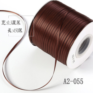 ริบบิ้นซาตินสองหน้าแบบเป็นมิตรกับสิ่งแวดล้อม ขนาด 1/8 นิ้ว ผลิตจากโพลีเอสเตอร์ 100% บรรจุบนม้วนยาว 300 หลา สำหรับทำโบว์ริบบิ้นอัจฉริยะ - Product Image 5