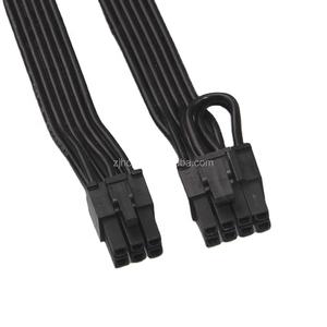 PCI سريع 6 دبوس إلى 8 دبوس ذكور + 30 + سلك أسود لتطبيقات الكمبيوتر - Product Image 1