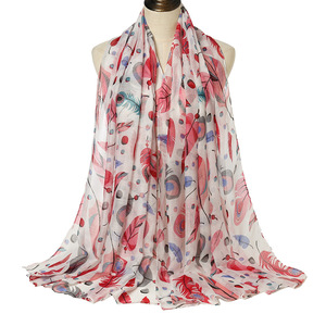 Sciarpa con fiocco floreale geometrico autunno/inverno sciarpa semplice da donna - Product Image 5