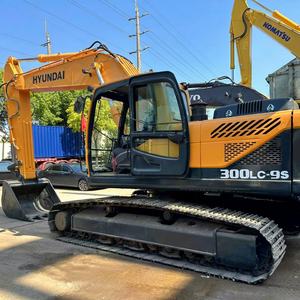 Excavatrice sur chenilles lourde Hyundai R300LC-9S d'occasion, 30 tonnes, moteur Cummins d'origine coréenne, faible nombre d'heures de fonctionnement, pelle hydraulique - Product Image 1