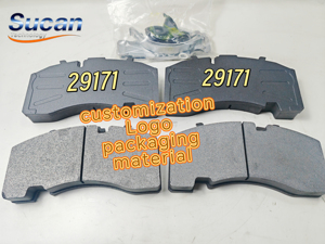 Plaquettes de frein à disque SUCAN 150 000 kilomètres WVA29087 291714 29171 29095 pour camions européens Benz Volvo Scania MAN DAF <span class=keywords><strong>SAF</strong></span> haut de gamme - Product Image 2