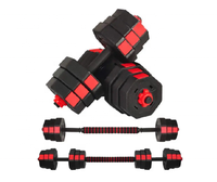 Haltères réglables en plastique et ciment 20 kg 40 kg 30 kg 10 kg 15 kg
