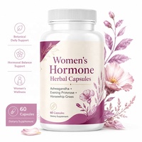 Capsules d'herbes hormonales pour femmes en marque privée, 60 pièces, fabricant OEM, Ashwagandha, onagre, complément alimentaire pour l'équilibre hormonal