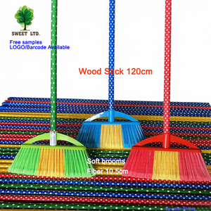 Cabezal de Escoba de Plástico con Fibra Suave de 350mm para Interiores, con Palos de Escoba, de Proveedores Chinos - Product Image 1