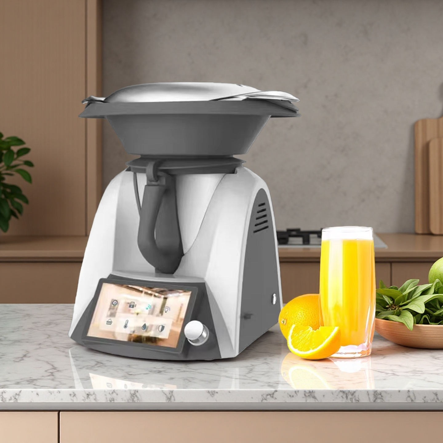 Smart Kitchen Cooking Robot With Vegetable Cutter Meat Processor and Stir Frying Food Processing Capabilities