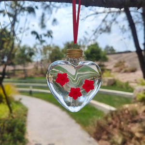 야외 정원 허밍 새 피더 사랑 모양의 교수형 유리 병 벌새 물 새 피더 3 먹이 포트 - Product Image 4