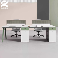 Postes de travail modulaires peu encombrants pour bureaux open space avec bureau intégré pour immeubles de bureaux