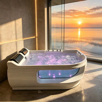 Baignoire Spa Jacuzzi 2 Personnes avec Jets Hydromassants et Kits de Massage Intérieur