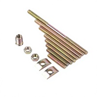 Vis et boulons de connexion pour lit en métal, connecteurs de meubles 4-en-1, attaches d'angle robustes pour lit avec trous de 8 mm