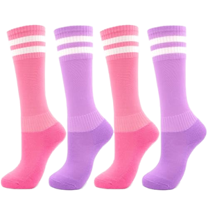 Calcetines Largos de Fútbol Jacquard para Adultos y Niños, Diseño a Rayas de Temporada Primaveral, Transpirables, Antideslizantes, Hasta la Rodilla - Product Image 1