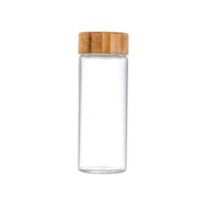 24 Pcs Clear Glass Empty Square <b>Spice</b> Bottle <b>Jars</b> With Bamboo Wooden Lids 4 Oz 120Ml - Product Image 1