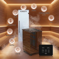 STEPON OEM ODM Calentador de Sauna 2 en 1 (Seco/Húmedo) de 4.5KW-18KW con WiFi y APP, Generador de Vapor Integrado