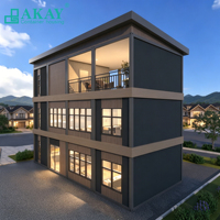 Paneles Sándwich Akay de 20 pies y 40 pies, Edificio Portátil, Casa Modular Prefabricada, Paneles de Pared Aislados WPC, Contenedor, Casas Removibles