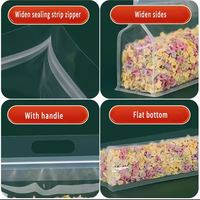 Sachet Doypack refermable à fermeture éclair, à huit soudures latérales, transparent, en plastique, pour emballage alimentaire, en Mylar avec fermeture à glissière