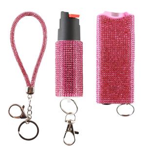 Bling 800 Self Defense Spray Keychain Portable Compact ABS <b>Plastic</b> UV LED Flashlight with Customized Logo for Women Bracelet - Product Image 1