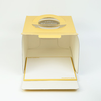 Boîte à gâteau pliable personnalisée avec logo du fabricant, emballage alimentaire en papier de qualité alimentaire pour anniversaire, événement, célébration, fête, café