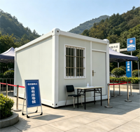 Maison conteneur préfabriquée en kit, bureau modulaire, école, cuisine, clinique, salle de premiers secours pour chantier de construction et campement