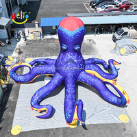 Pieuvre gonflable animée personnalisée, modèle de cabine de DJ, pieuvre gonflable pour décoration
