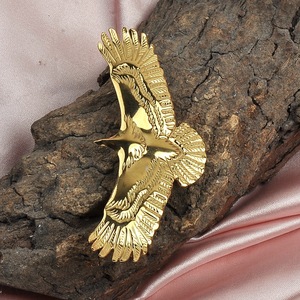 Broche Épingle de Revers Aigle Doré pour Homme, Bijou de Costume, Smoking, Blazer, Motif Animal Aile d'Oiseau, Badge Corsage, Bijoux 316L - Product Image 1