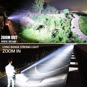 ไฟฉายพกพาซูมได้ ระยะไกล สำหรับตั้งแคมป์กลางแจ้ง 1200 ลูเมน XML T6 กันน้ำ ขายส่ง - Product Image 6