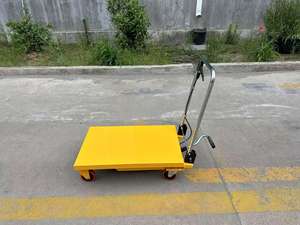 Chariot de plate-forme élévatrice à ciseaux en acier portable d'une capacité de 330 lb Chariot élévateur à main à quatre roues Chariot de <span class=keywords><strong>table</strong></span> élévatrice personnalisable OEM - Product Image 3