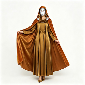 Ensemble de cosplay de sorcière Star's Edge Latveria, robe à capuche en satin, costume d'Halloween - Product Image 3