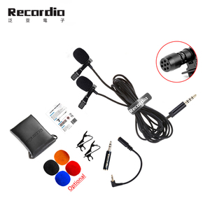 GAM-16D ใหม่ไมโครโฟนคล้องคอปกเสื้อแบบคลิปสองหัวสำหรับการพูดไมโครโฟนสำหรับการสัมภาษณ์แบบหนีบเน็คไทสำหรับการสัมภาษณ์ในการบรรยาย - Product Image 2