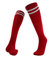 Chaussettes de football montantes pour adultes 100 % polyester respirantes séchage rapide écologiques antibactériennes imprimé saison printemps