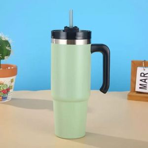 Vasos Personalizados Modernos y Ecológicos de 20oz y 30oz, Vasos de Acero Inoxidable con Aislamiento al Vacío, Asa y Pajita, para Beber Agua al Aire Libre, de 6 a 12 oz - Product Image 4