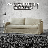 Canapé trois places Wabi-Sabi personnalisable chaise réglable extensible en tissu touffeté doux pour la maison salon jeter lutte
