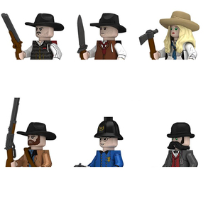 Figura de Juguete de Bloques de Construcción de Partículas Pequeñas de Arthur Morgan, el Tío Grande de <span class=keywords><strong>Red</strong></span> <span class=keywords><strong>Dead</strong></span> <span class=keywords><strong>Redemption</strong></span>, Estilo Vaquero del Oeste - Product Image 1