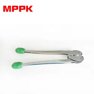 MPPK Portatile 12 MILLIMETRI 16 MILLIMETRI 5/8 "Striscia di Lamiera di Ferro Reggette Strumento Verde Fibbia In Metallo Della Clip Sealer per Acciaio Inox fascia